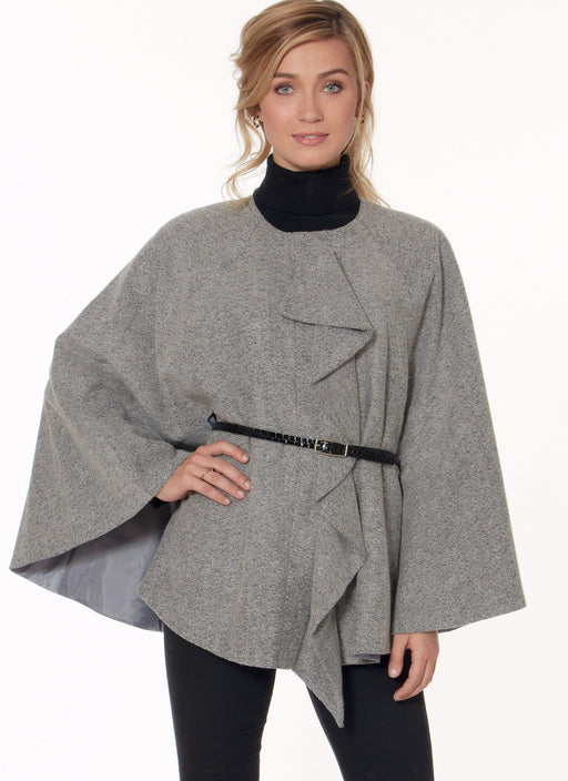 M7477 Misses' Hooded, Collared or Collarless Capes from Jaycotts Sewing Supplies