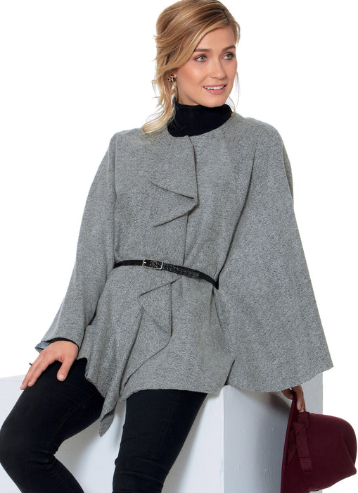 M7477 Misses' Hooded, Collared or Collarless Capes from Jaycotts Sewing Supplies