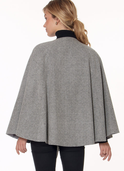 M7477 Misses' Hooded, Collared or Collarless Capes from Jaycotts Sewing Supplies