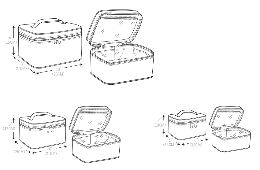 M7487 Travel Cases in Three Sizes from Jaycotts Sewing Supplies