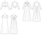 M7493 Cropped Jacket, Floor-Length Coat and A-Line, Square-Neck Dress from Jaycotts Sewing Supplies