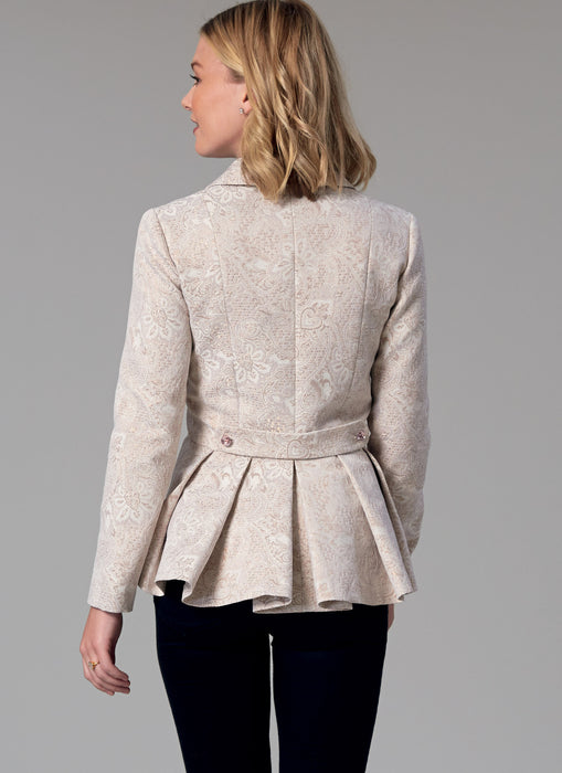 M7513 Misses' Notch-Collar, Peplum Jackets from Jaycotts Sewing Supplies