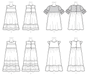 M7558 Girls' Sleeveless and Ruffle Sleeve Empire-Waist Dresses from Jaycotts Sewing Supplies