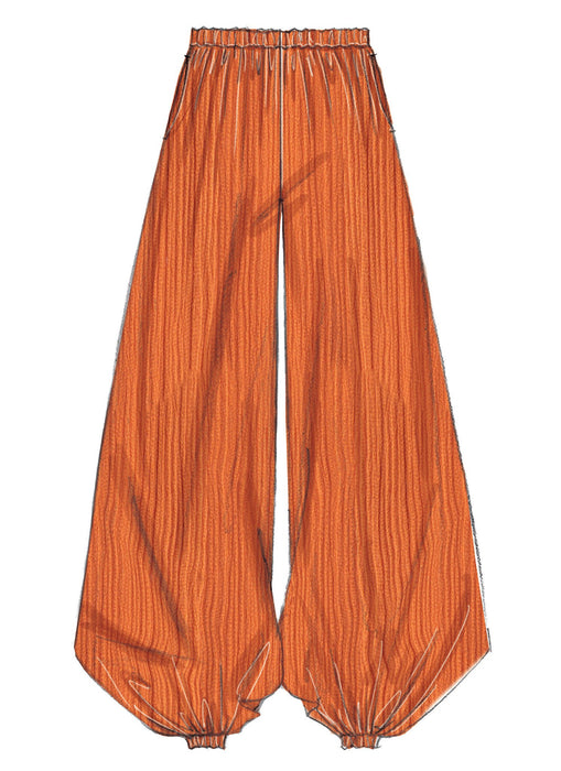 M7576 Misses' Elastic-Waist Loose Pants from Jaycotts Sewing Supplies