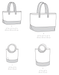 M7611 Lined Tote Bags with Contrast Variations from Jaycotts Sewing Supplies