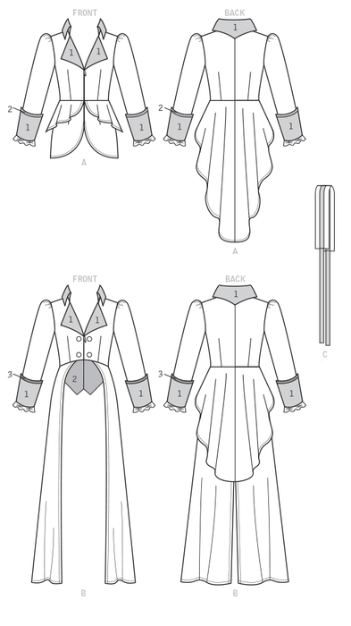 M7641 Misses' Jacket Costume with Belt from Jaycotts Sewing Supplies