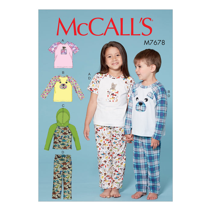 M7678 Children's Animal Themed Tops and Pants from Jaycotts Sewing Supplies