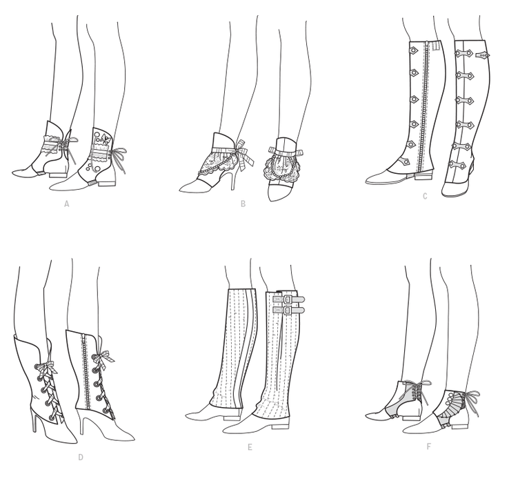 M7706 Misses' Spats pattern from Jaycotts Sewing Supplies
