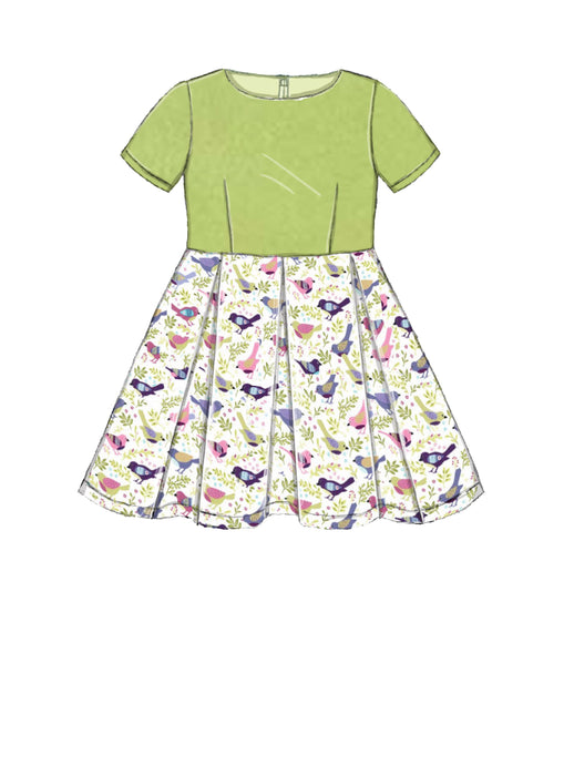 M7707 Girls' Dresses and 18" Doll Dress Pattern from Jaycotts Sewing Supplies