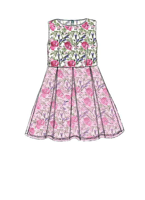 M7707 Girls' Dresses and 18" Doll Dress Pattern from Jaycotts Sewing Supplies