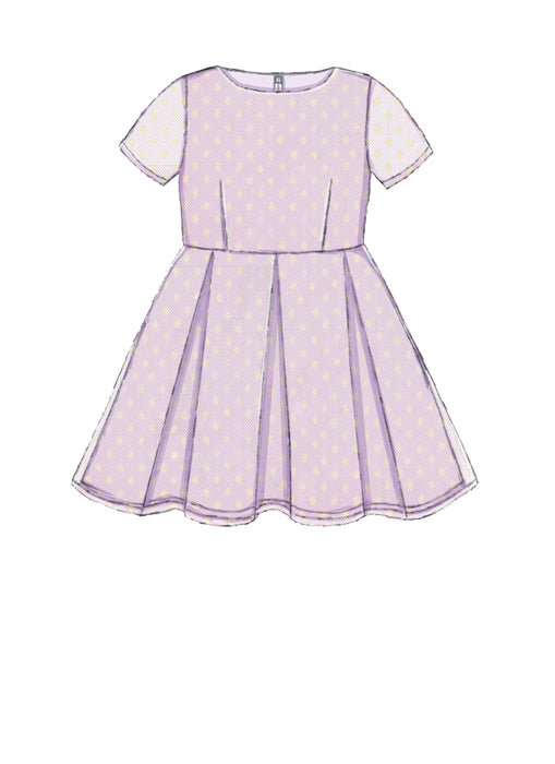 M7707 Girls' Dresses and 18" Doll Dress Pattern from Jaycotts Sewing Supplies