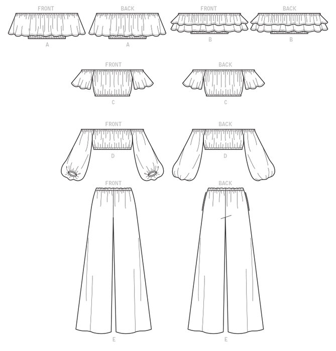 M7757 Misses' Tops and Pants Pattern from Jaycotts Sewing Supplies