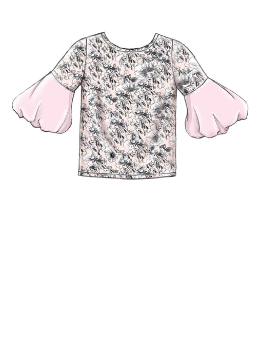 M7799 Girls' Tops Pattern from Jaycotts Sewing Supplies