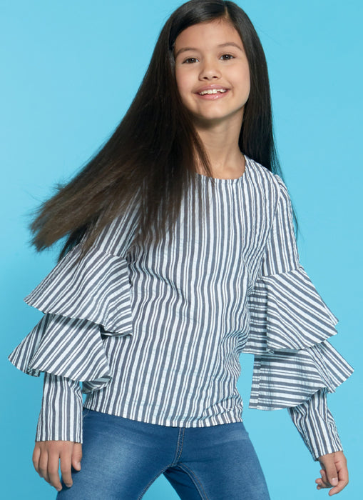 M7799 Girls' Tops Pattern from Jaycotts Sewing Supplies