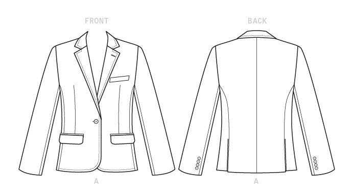 M7818 Unisex Jacket Pattern from Jaycotts Sewing Supplies