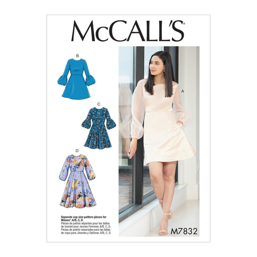 M7832 Misses' Dresses Sewing Pattern from Jaycotts Sewing Supplies