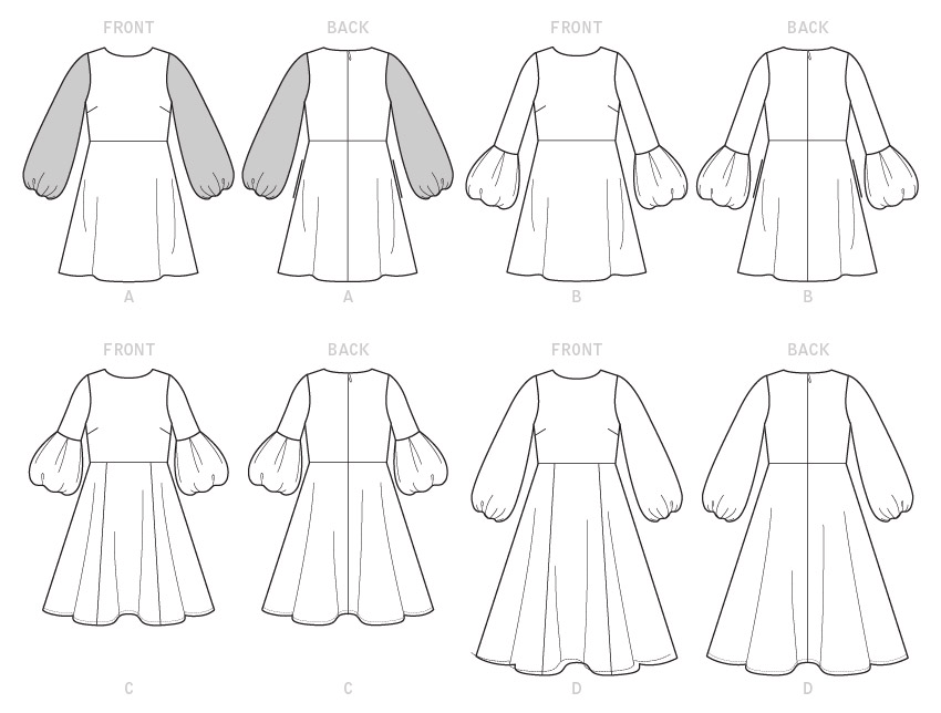 M7832 Misses' Dresses Sewing Pattern from Jaycotts Sewing Supplies