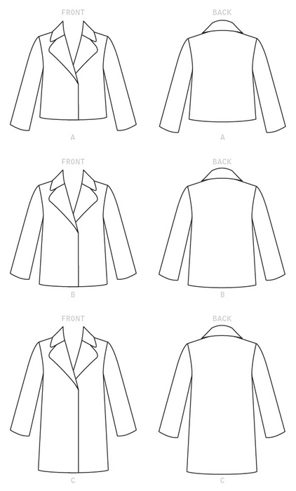M7847 Misses' Coats Sewing Pattern from Jaycotts Sewing Supplies