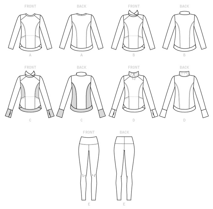M7874 Outdoor Tops and Leggings Pattern from Jaycotts Sewing Supplies