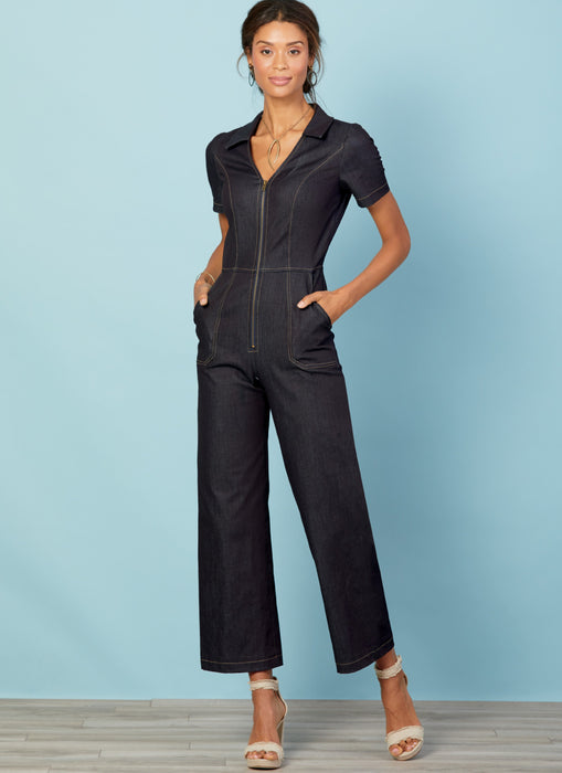 M7908 Misses'/Miss Petite Jumpsuits | A/B, C & D Cup Sizes from Jaycotts Sewing Supplies