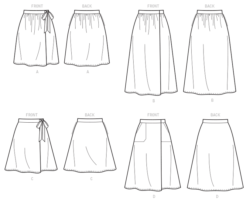 McCalls 7960 Skirts sewing pattern from Jaycotts Sewing Supplies