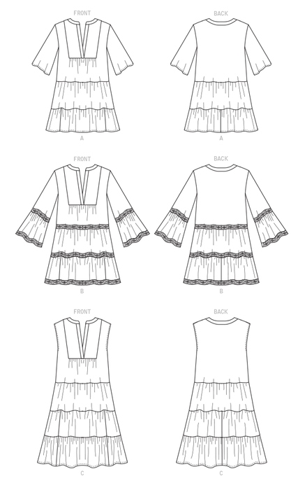 McCall's 8090 Dresses and Belt sewing pattern #MarinaMcCalls from Jaycotts Sewing Supplies