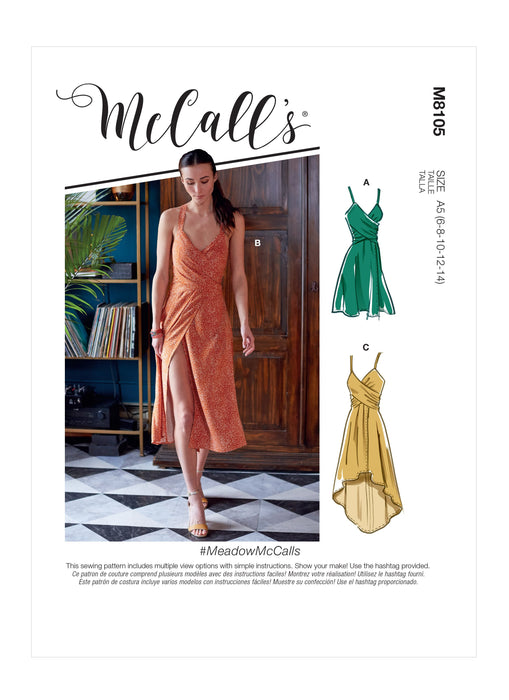 McCall's 8105 Dresses sewing pattern #MeadowMcCalls from Jaycotts Sewing Supplies