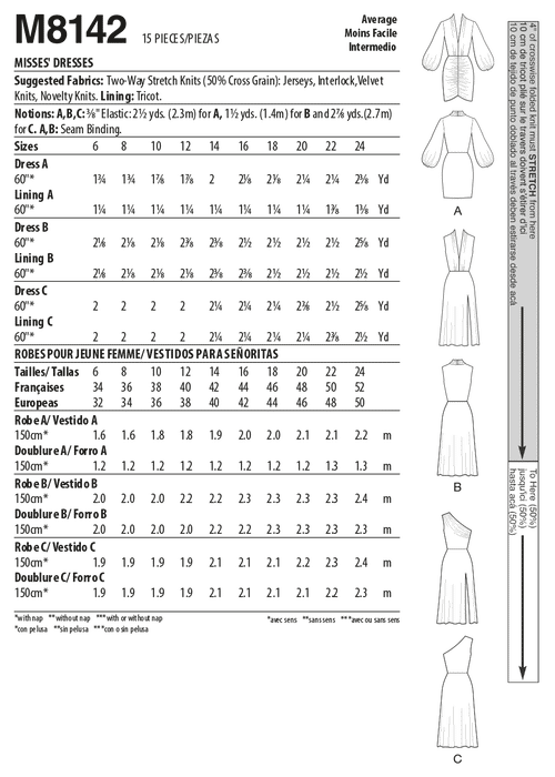 McCall's 8142 DRESS pattern from Jaycotts Sewing Supplies