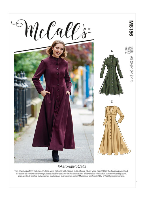 McCall's 8156 Frock Coat pattern from Jaycotts Sewing Supplies