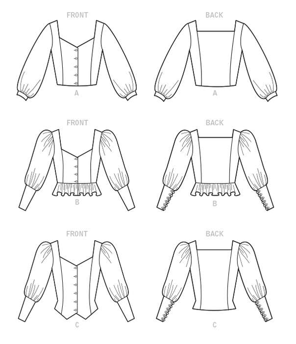 McCalls Sewing Pattern 8181 Misses' Tops from Jaycotts Sewing Supplies