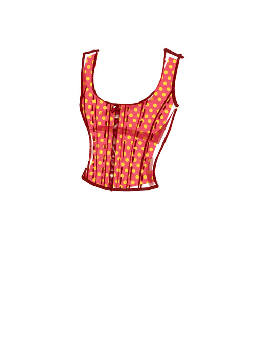 McCalls Sewing Pattern 8182 Misses' Tops from Jaycotts Sewing Supplies