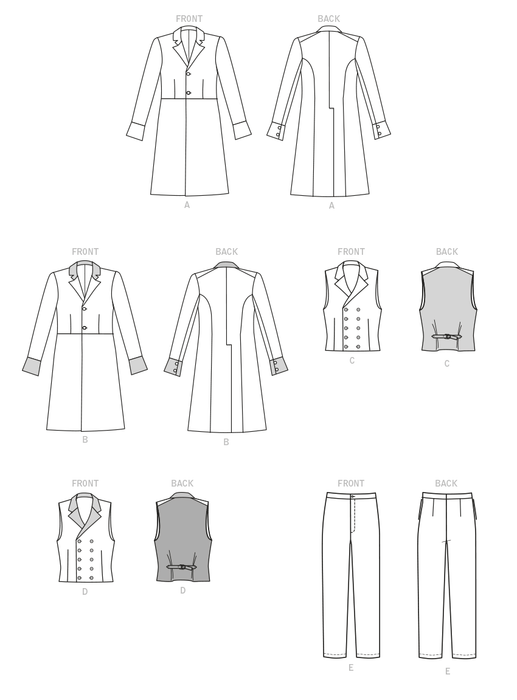 McCall's 8185 Men's Costume sewing pattern from Jaycotts Sewing Supplies
