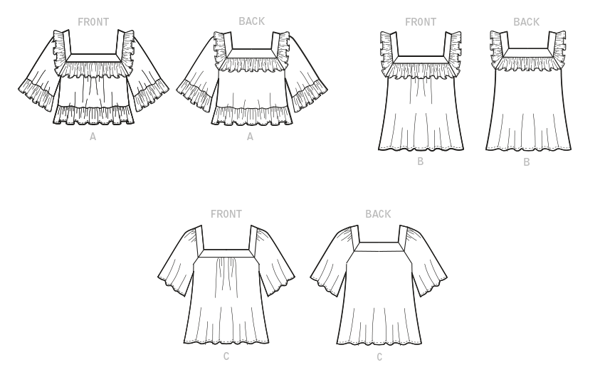 McCall's 8202 Misses' Tops sewing pattern from Jaycotts Sewing Supplies