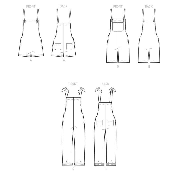 McCall's 8204 Misses' Overalls sewing pattern from Jaycotts Sewing Supplies