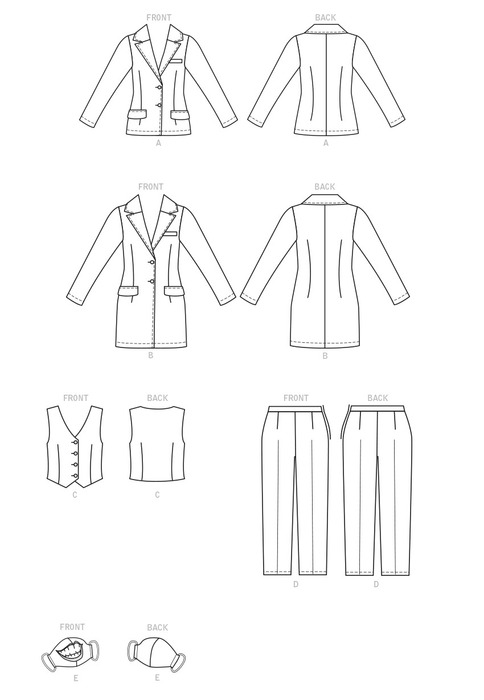 McCall's sewing pattern 8228 Misses' Jacket, Vest and Cropped Pants Costume from Jaycotts Sewing Supplies