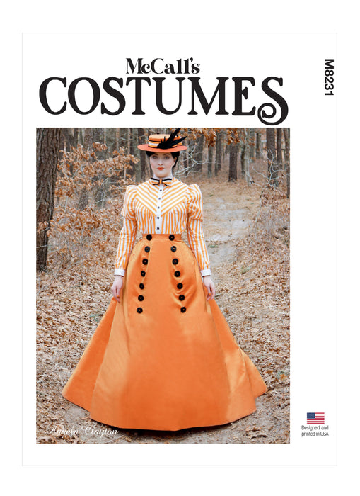 McCall's sewing pattern 8231 1890s Blouse and Skirt from Jaycotts Sewing Supplies
