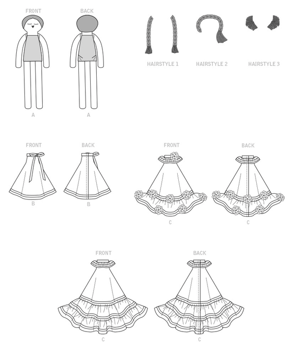 McCall's sewing pattern 8235 18" Cloth Dolls from Jaycotts Sewing Supplies