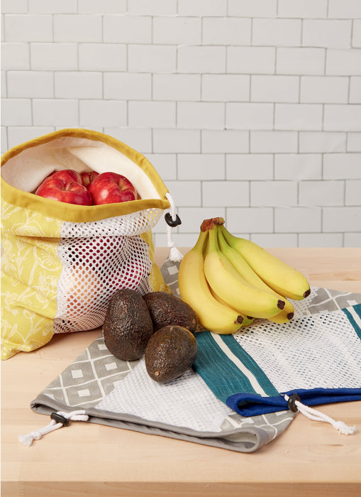 McCall's sewing pattern 8236 Fruit and Veg Bags, Mop Pad, Coffee Filters, Bin and Bag from Jaycotts Sewing Supplies