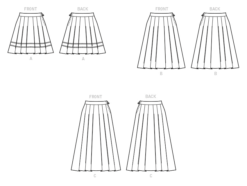 McCall's sewing pattern 8248 Misses' Skirts from Jaycotts Sewing Supplies