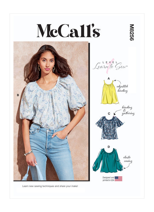 McCall's Sewing Pattern 8256 Misses' Tops from Jaycotts Sewing Supplies