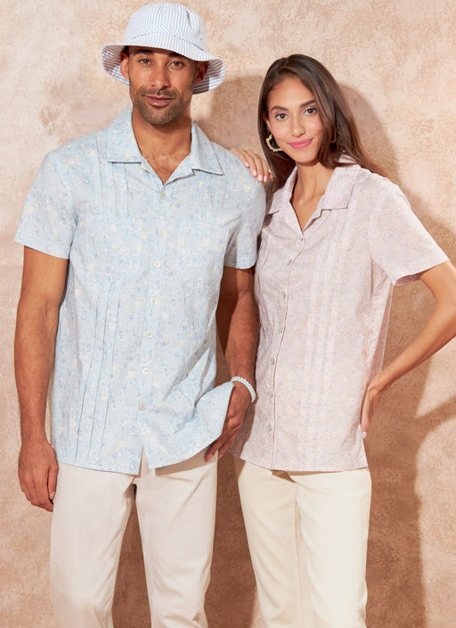 McCall's Sewing Pattern 8263 Unisex Summer Shirts and Hat from Jaycotts Sewing Supplies