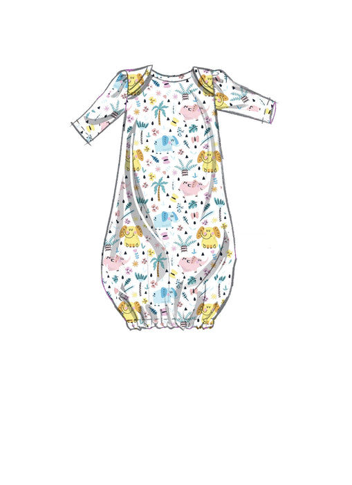 McCall's Sewing Pattern 8265 Infants' Gown, Top, Pants, Headband and Hat from Jaycotts Sewing Supplies