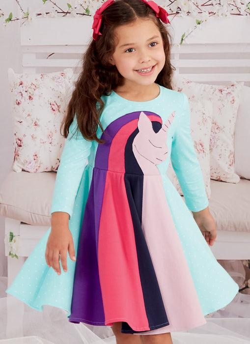 McCall's Sewing Pattern 8267 Children's Knit Dresses from Jaycotts Sewing Supplies