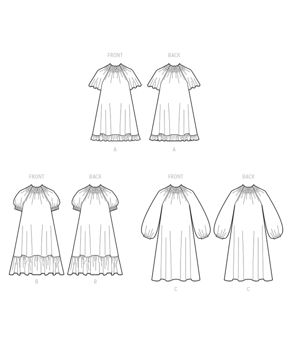 McCalls 8283 Girls' Dresses sewing pattern from Jaycotts Sewing Supplies