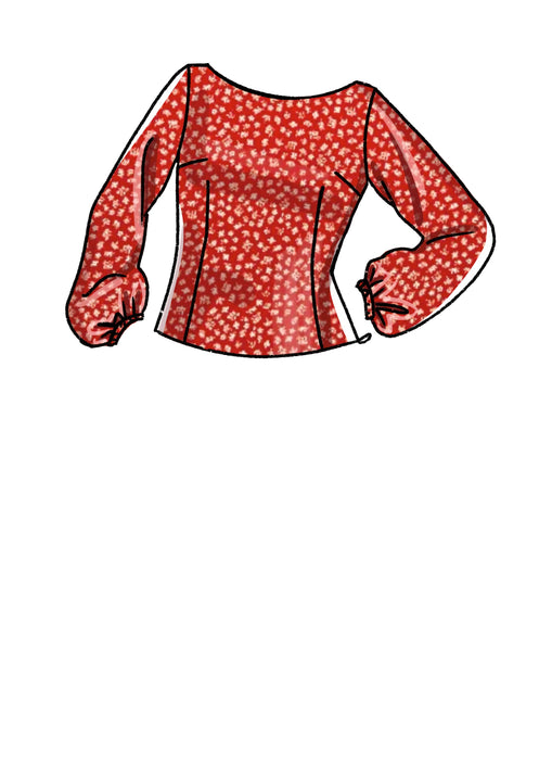 McCalls 8287 Misses' Tops sewing pattern from Jaycotts Sewing Supplies