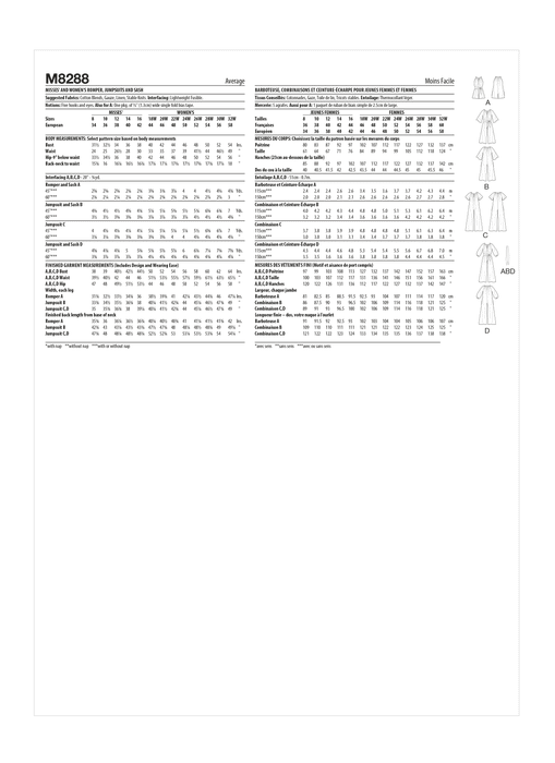 McCalls 8288 Misses' and Women's Romper, Jumpsuits pattern from Jaycotts Sewing Supplies