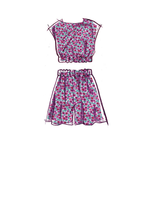 McCalls 8295 Girls' Tops, Skirts, Shorts and Pants pattern from Jaycotts Sewing Supplies
