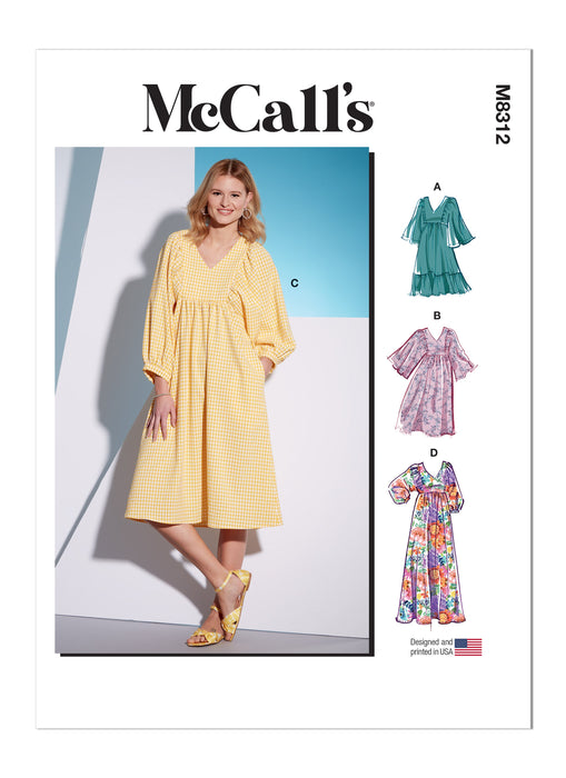 McCall's sewing pattern 8312 Dresses from Jaycotts Sewing Supplies