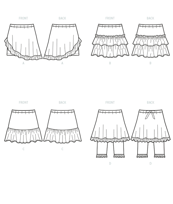 McCall's sewing pattern 8316 Children's Skorts from Jaycotts Sewing Supplies