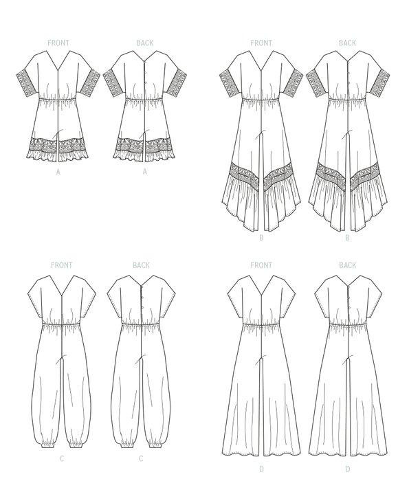 McCall's sewing pattern 8317 Girls' Romper and Jumpsuits from Jaycotts Sewing Supplies